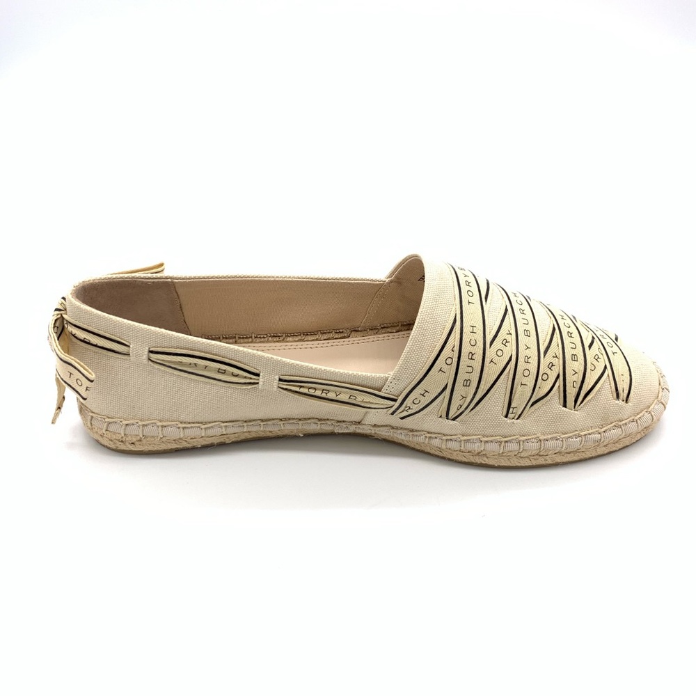 NIB Tory Burch Tory Ribbon Espadrille-Recycled Canvass - Picture 4 of 6